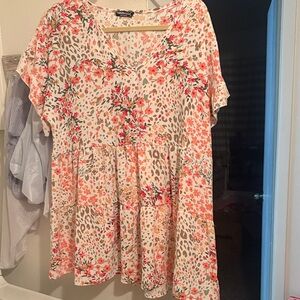 HEIMISH USA Floral and Animal Print Top